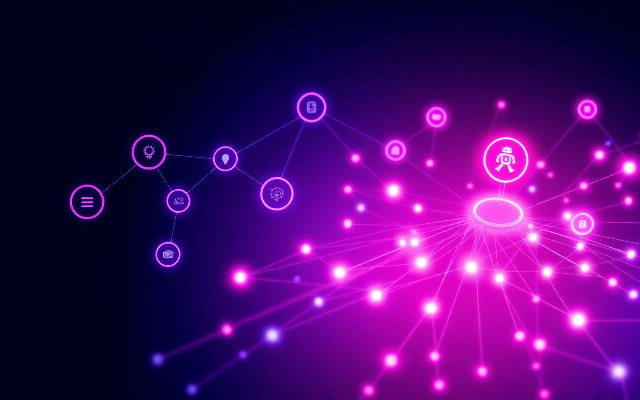 Agentic AI automation services — connected AI agents orchestrating business workflows